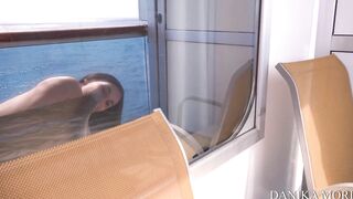 Crazy Couple doing ANAL in Cruise Ship's Balcony