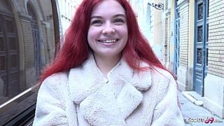 German Scout - Cute Small Redhead College Girl Miss Olivia 18 I Pickup Rough Casting Fuck